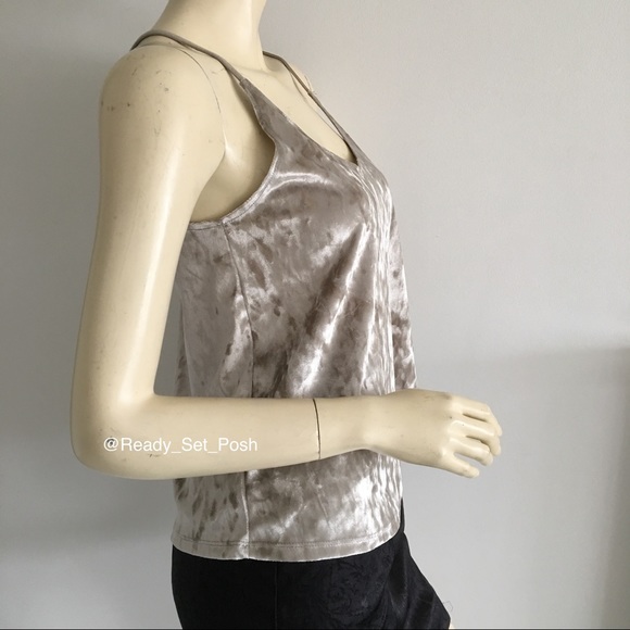 {new} Double Zero crushed velvet strappy camisole - Picture 2 of 6